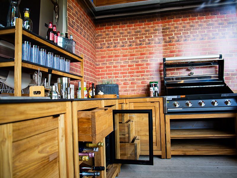 Bari Teak Outdoor Kitchen Set 4-Garden Furniture Centre-HighRange,Reclaimed Furniture,Kitchen Set,Showroom exdis,Bari,Outdoor Furniture,Outdoor Kitchens,The Bari Outdoor Kitchen Range-{collection_title}