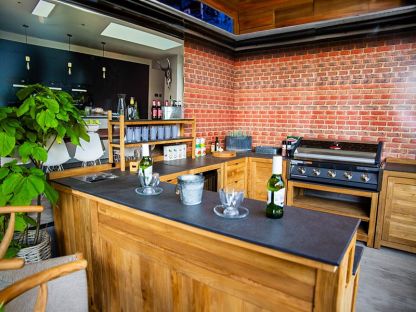 Bari Teak Outdoor Kitchen Set 4