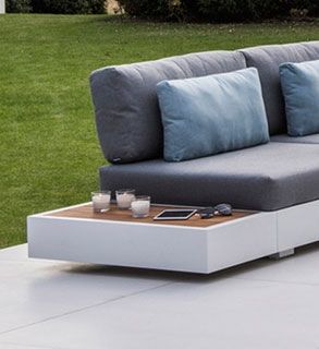 St.Lucia Modular Side Table with Teak Top