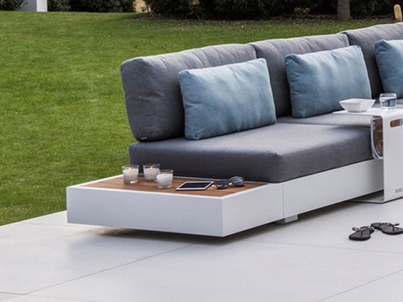 St.Lucia Modular Side Table with Teak Top