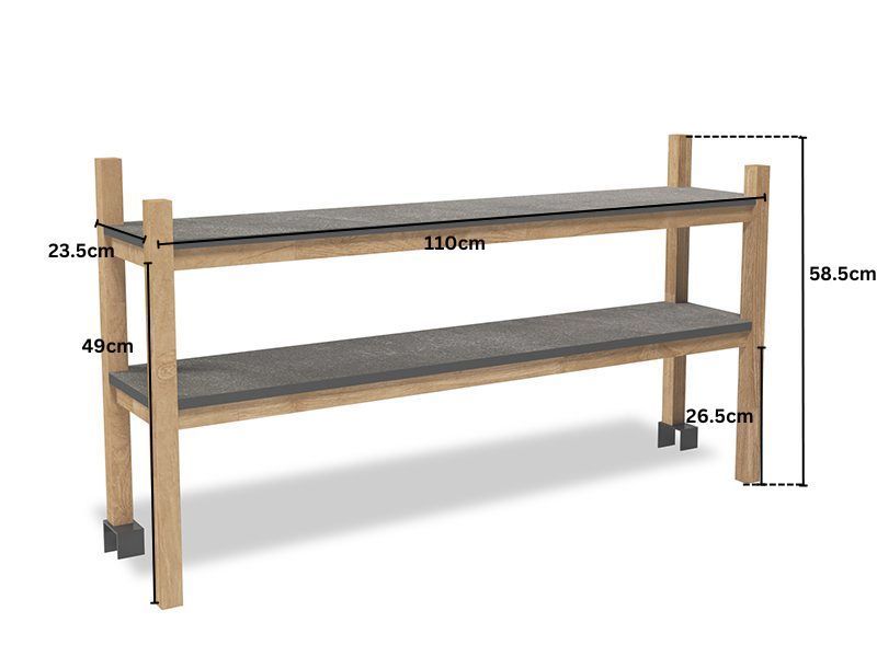 Bari Kitchen Shelving Unit-Garden Furniture Centre-MidInstock,instock,MidRange,Reclaimed Furniture,Bari,Modular Furniture,Outdoor Furniture,Teak Garden Furniture,Outdoor Kitchens,The Bari Outdoor Kitchen Range-{collection_title}