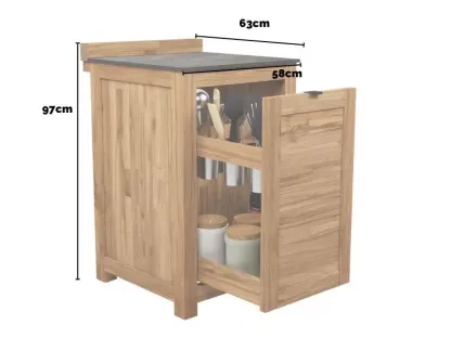 Bari Teak Outdoor Low Table Kitchen Set