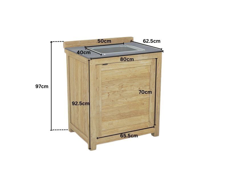 Bari Kitchen Sink Unit | Bari-Garden Furniture Centre-MidInstock,instock,MidRange,Reclaimed Furniture,Showroom exdis,Bari,Modular Furniture,Outdoor Furniture,Teak Garden Furniture,Outdoor Kitchens,The Bari Outdoor Kitchen Range,Teak,Outdoor Kitchen-{collection_title}