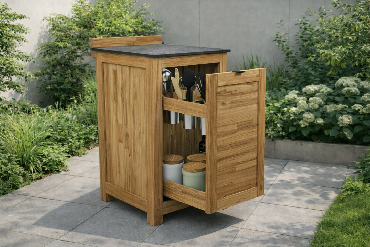 Bari Teak Outdoor Kitchen Set 6