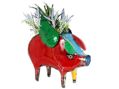 Barnyard Flying Pig Planter 