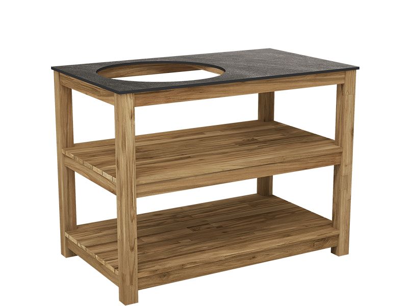 Bari Kitchen Big Green Egg Table Fixed Unit | Bari