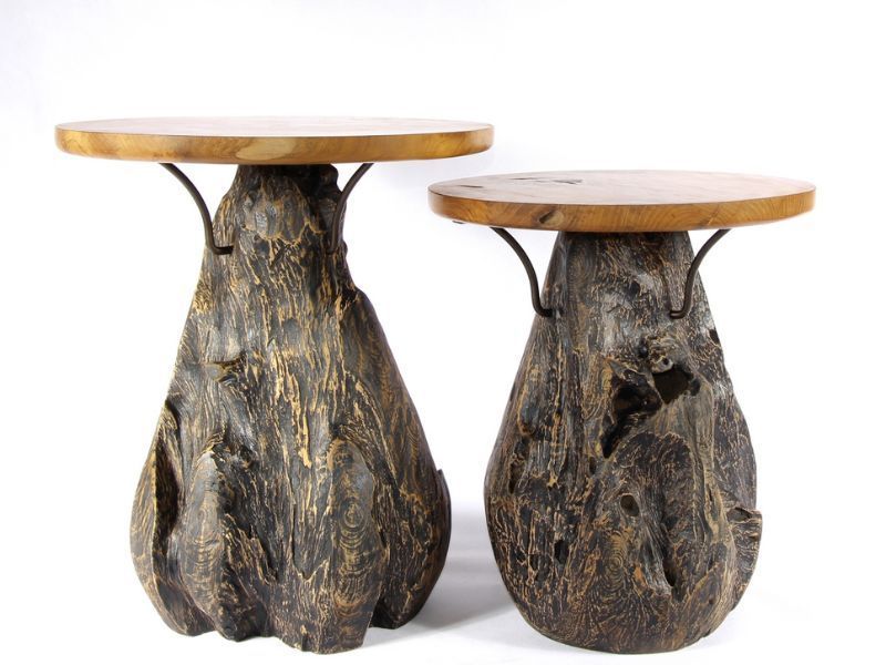 Krylos Nesting Table | Reclaimed Teak Root-Garden Furniture Centre-Root,LowRange,Outdoor Furniture,Teak Garden Furniture,FSC®,Teak,Tables,Teak Tables-{collection_title}