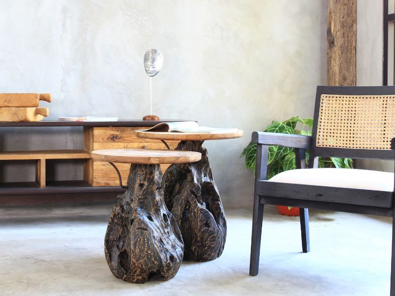 Krylos Nesting Table | Reclaimed Teak Root-Garden Furniture Centre-Root,LowRange,Outdoor Furniture,Teak Garden Furniture,FSC®,Teak,Tables,Teak Tables-{collection_title}