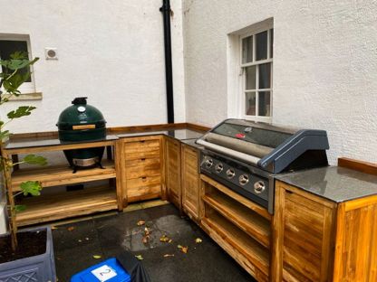 Bari Kitchen Big Green Egg Table Fixed Unit | Bari