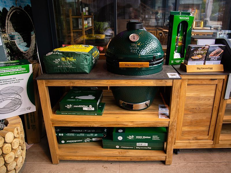 Bari Kitchen Big Green Egg Table Fixed Unit | Bari -Garden Furniture Centre-HighRange,Reclaimed Furniture,Bari,Modular Furniture,Outdoor Furniture,Teak Garden Furniture,Outdoor Kitchens,The Bari Outdoor Kitchen Range-{collection_title}