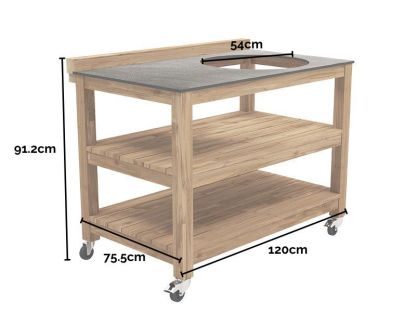 Bari Kitchen Big Green Egg Unit With Wheels | Bari