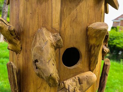 Teak Bird House | Large
