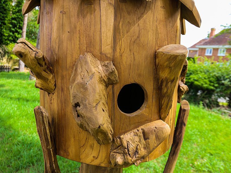 Teak Bird House | Large-Garden Furniture Centre-MidInstock,instock,MidRange,Pets & Wildlife Accessories,Birdhouses & Bird Boxes,Teak,Ornaments Accessories,Accessories,Teak Accessories,Pets & Wildlife-{collection_title}