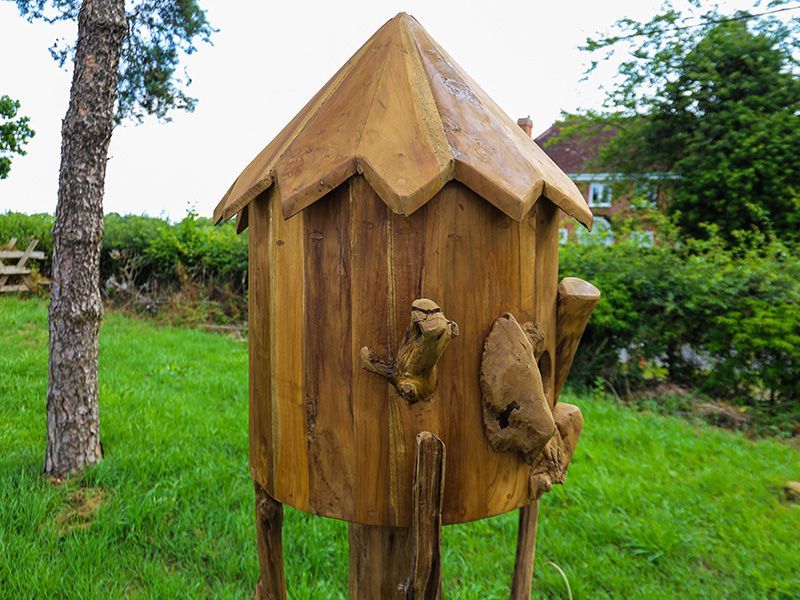 Teak Bird House | Large