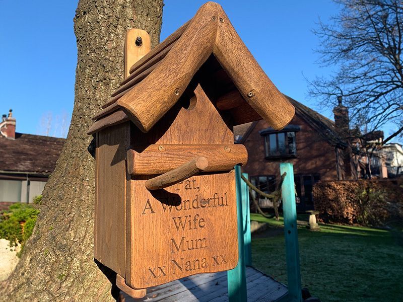 Rustic Oak Bird Box | Small and Medium