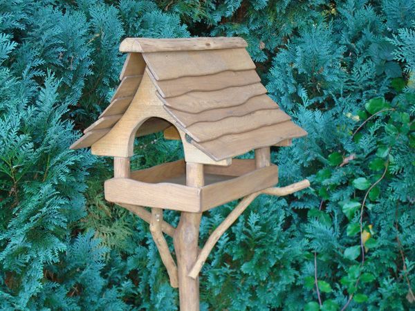 Small Oak Bird Table-Garden Furniture Centre-LowRange,Pets & Wildlife Accessories,Birdhouses & Bird Boxes,Accessories,Pets & Wildlife-{collection_title}