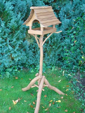Small Oak Bird Table-Garden Furniture Centre-LowRange,Pets & Wildlife Accessories,Birdhouses & Bird Boxes,Accessories,Pets & Wildlife-{collection_title}