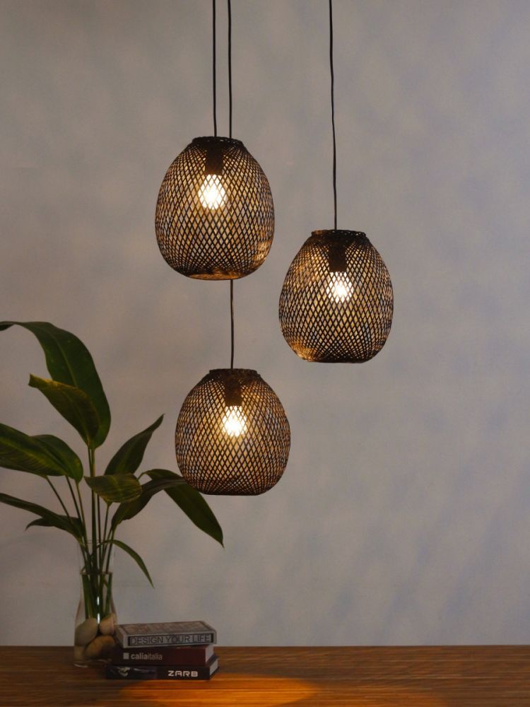 Bamboo Ball Chandelier 