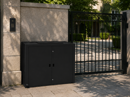 Outdoor Wheelie Bin Storage Unit with Pedal Lid | 1100L| Pre-order