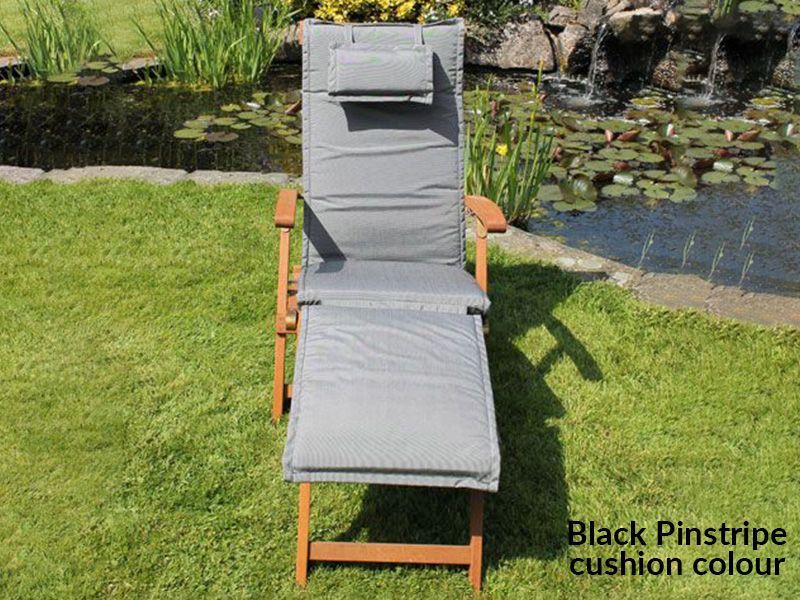 Vintage Steamer Lounger Chair -Garden Furniture Centre-MidInstock,instock,MidRange,Outdoor Furniture,Teak Garden Furniture,Loungers & Daybeds,Teak,Teak Loungers,Teak Loungers Loungers,Loungers-{collection_title}