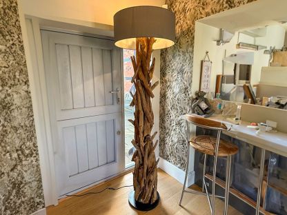 Bluma 1 Shade Floor Lamp (Grey Shade)