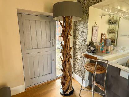 Bluma 1 Shade Floor Lamp (Grey Shade)