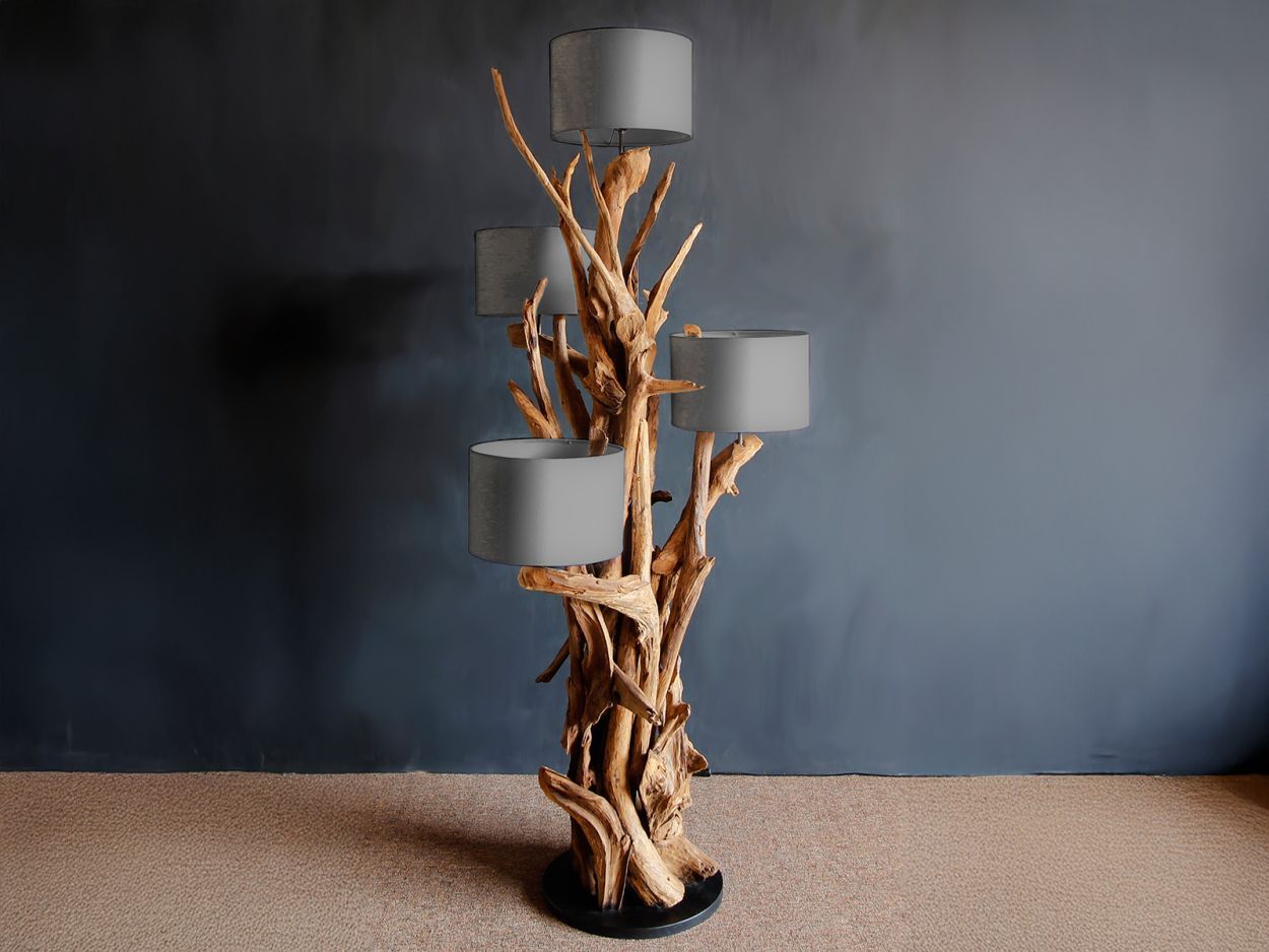 Bluma Floor Lamp 4 Shades -Garden Furniture Centre-Root,MidInstock,instock,MidRange,Accessories,Reclaimed Furniture,Indoor Lighting,Teak,Conservatory,Lights-{collection_title}