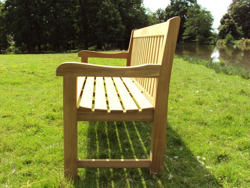 Britannia Teak Bench 150cm | FSC® Certified-Garden Furniture Centre-MidInstock,instock,MidRange,Active,park benches,Teak,Benches,Outdoor Furniture,FSC®,Teak Benches Benches,Memorial Benches,Teak Benches-{collection_title}