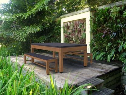 Outdoor Games Diner Table - Brown & Black 