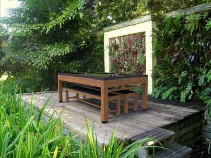 Outdoor Games Diner Table - Brown & Black 