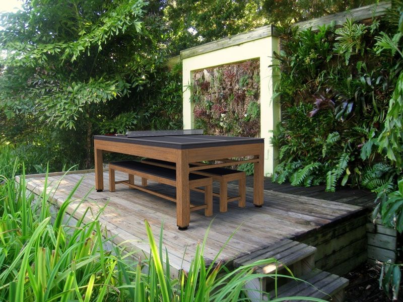 Outdoor Games Diner Table - Brown & Black 