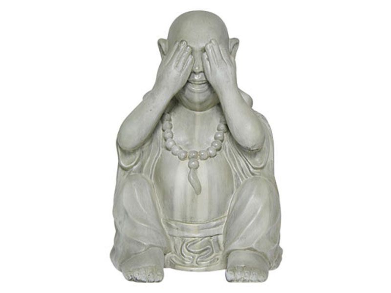 Buddha See No Evil Garden Ornament