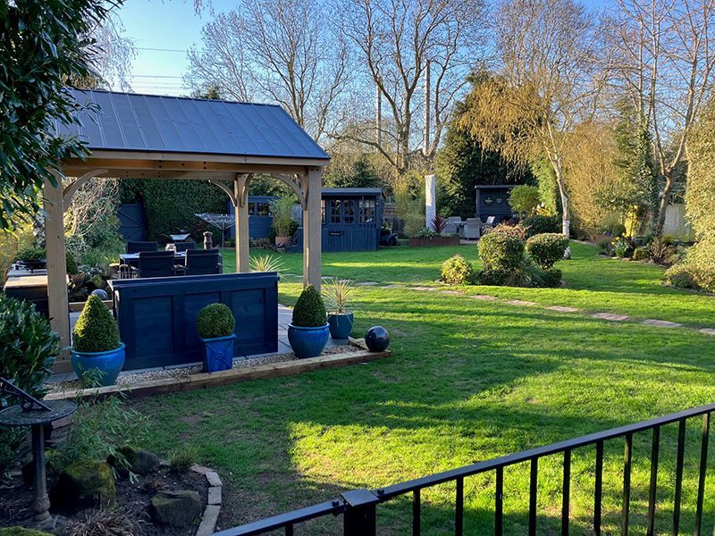 Cedar Gazebo 4.2m x 3.6m | FSC® Certified | Ex-Display Goodwood Revival-Garden Furniture Centre-HighRange,Free Standing,Cedar Wood Gazebo,Gazebos,Wooden Gazebos Gazebos,FSC®,Wooden Gazebos,Sale,Trade Show ExDis,Ex-Display-{collection_title}