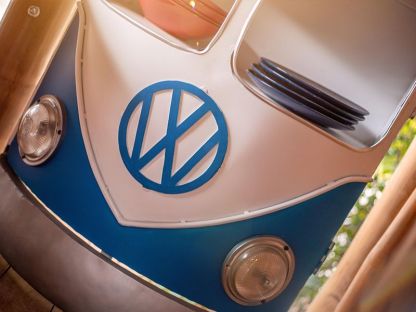 Indian VW Bus Bar Cabinet | Blue