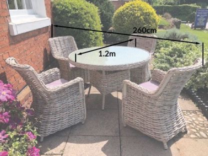Fiji 4 Chair Dining Set