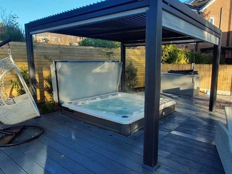 Galaxy Gazebo | 3 X 3.6M-Garden Furniture Centre-HighRange,Free Standing,Gazebos,The Galaxy Gazebo Range,Metal Gazebos,Galaxy Louvered Roof Gazebo Range,Galaxy Gazebo Range Ranges,Ranges,Galaxy Range Gazebos,Sale-{collection_title}