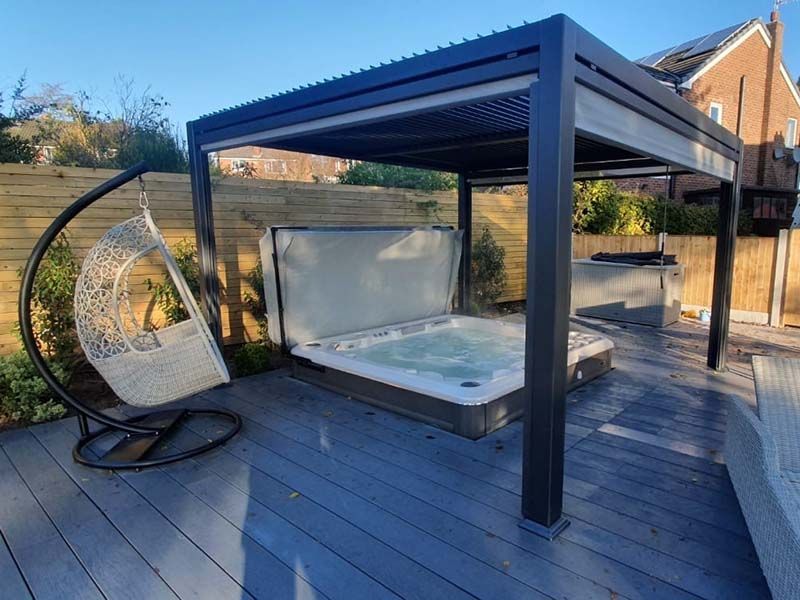 Galaxy Gazebo | 3 X 3.6M-Garden Furniture Centre-HighRange,Free Standing,Gazebos,The Galaxy Gazebo Range,Metal Gazebos,Galaxy Louvered Roof Gazebo Range,Galaxy Gazebo Range Ranges,Ranges,Galaxy Range Gazebos,Sale-{collection_title}