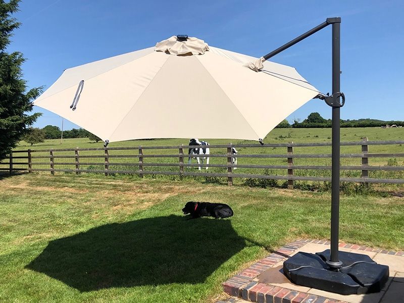 Saturn LED Parasol 3M Diameter-Garden Furniture Centre-48Hour Dispatch,LowRange,Round,Parasols,LED Furniture,Cantilever Parasols Parasols,LED Parasols-{collection_title}