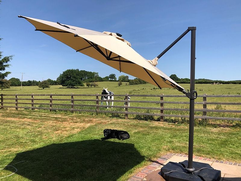 Calypso LED Cantilever Parasol 3.5M Diameter-Garden Furniture Centre-MidInstock,instock,MidRange,Round,Parasols,Cantilever Parasols Parasols,LED Parasols,Cantilever Parasols-{collection_title}