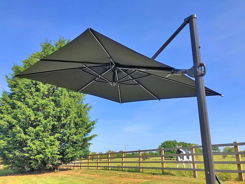 Calypso LED Cantilever Parasol 3M Square-Garden Furniture Centre-MidInstock,instock,MidRange,Square,Parasols,Cantilever Parasols Parasols,LED Parasols,Cantilever Parasols-{collection_title}