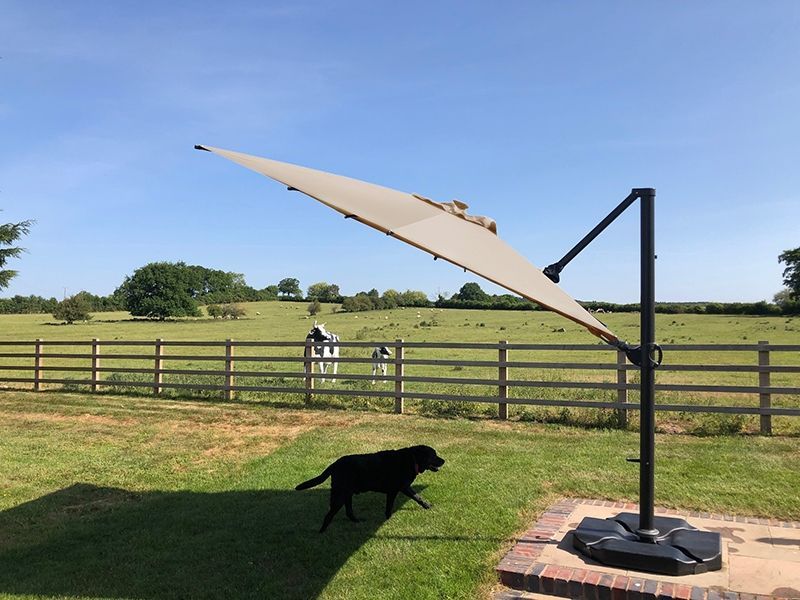 Calypso LED Cantilever Parasol 3M Square-Garden Furniture Centre-MidInstock,instock,MidRange,Square,Parasols,Cantilever Parasols Parasols,LED Parasols,Cantilever Parasols-{collection_title}