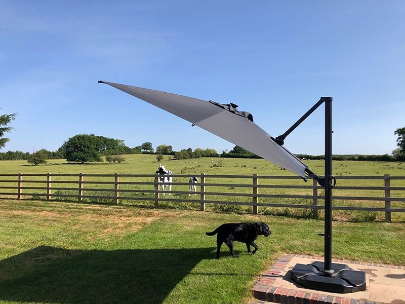 Calypso LED Cantilever Parasol 3M Square-Garden Furniture Centre-MidInstock,instock,MidRange,Square,Parasols,Cantilever Parasols Parasols,LED Parasols,Cantilever Parasols-{collection_title}