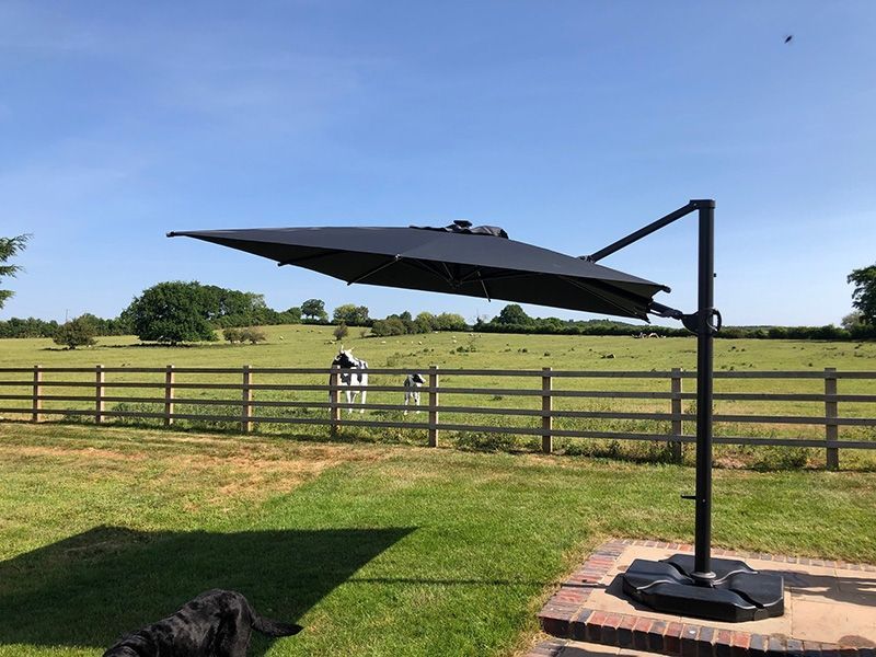 Calypso LED Cantilever Parasol 3M Square-Garden Furniture Centre-MidInstock,instock,MidRange,Square,Parasols,Cantilever Parasols Parasols,LED Parasols,Cantilever Parasols-{collection_title}