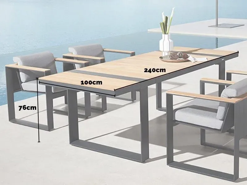 Cambusa 2.4m Dining Table Grey | Ex-Display-Garden Furniture Centre-Showroom exdis,Sale,Ex-Display,Outdoor Dining,Outdoor Furniture-{collection_title}