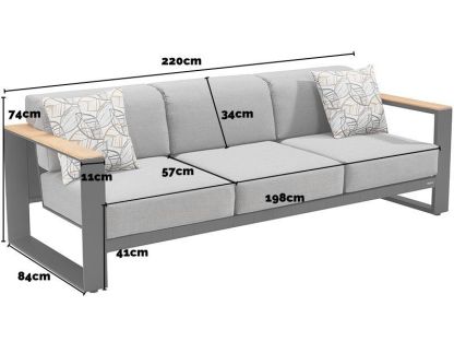 Cambusa 3 Seater Sofa | White or Grey