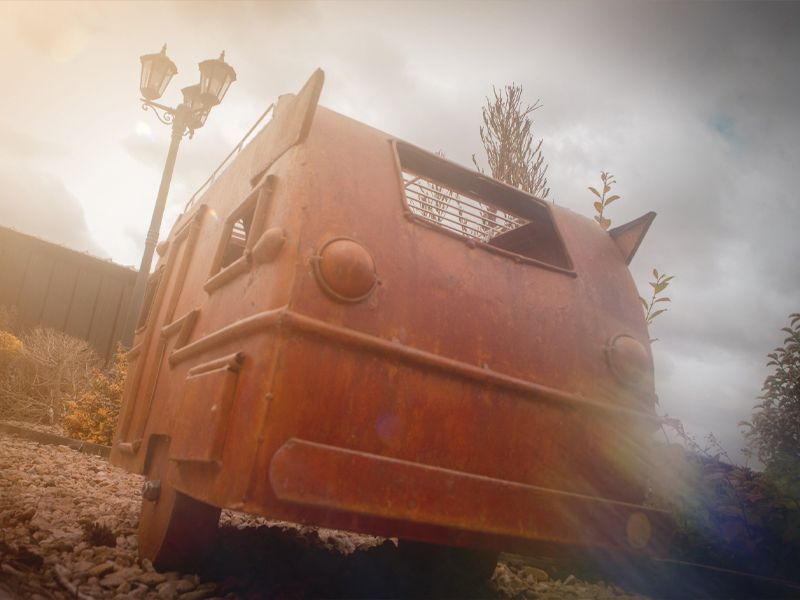 Retro Caravan Firepit & Grill