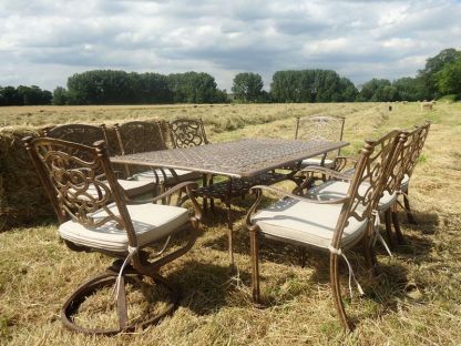 Casino 8 Seater Medium Rectangle Table and Swivel Chairs 'set' 