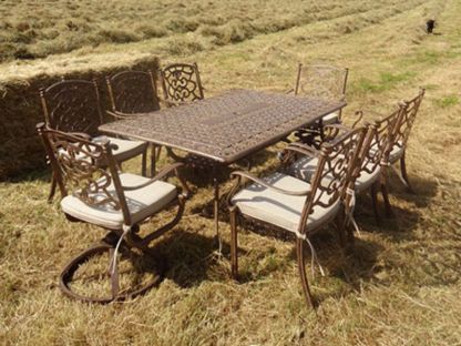 Casino 8 Seater Medium Rectangle Table and Swivel Chairs 'set' 