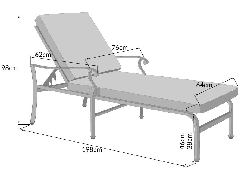 Casino Sun Lounger | Ex-Display-Garden Furniture Centre-MidRange,Loungers & Daybeds,Metal,Outdoor Furniture,Metal Furniture,Casino & Leaf Range,Metal Loungers,Ex-Display,Showroom exdis,Sale-{collection_title}