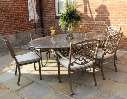 Casino 6 Seater Oval Table and Chairs Set